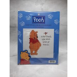 Disney Pooh Counted Cross Stitch Kit "P" Is For Pooh 34003 Friendship